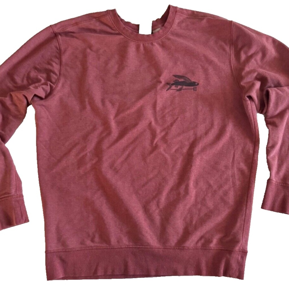 Vintage Red Patagonia Men's L Fleece Lining Sweater Trident Organic Cotton Blend